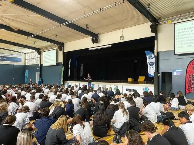 A whole year group at a Simple Six presentation